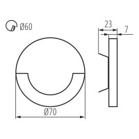 Подсветка для лестницы KANLUX SOLA LED WW 12В 23100