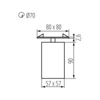 Точечный светильник KANLUX CHIRO GU10 DTL-B 29313