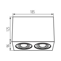 Точечный накладной светильник KANLUX GORD DLP 250-B 25474