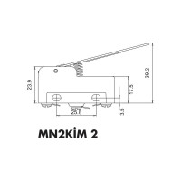 Мини-выключатель Emas с длинным рычажком, 440В ,10А. MN2KIM2