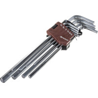 Набор торцевых шестигранных удлиненных дюймовых ключей Thorvik HKIL10S H1/16 -H3/8 , 10 предметов 53099