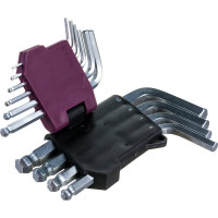 Набор торцевых шестигранных коротких ключей с шаром Thorvik HKSB10S H1.5-H10, 10 предметов 53064