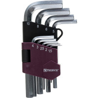 Набор торцевых шестигранных коротких ключей Thorvik HKS9S H1.5-H10, 9 предметов 53021