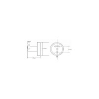 Двойной крючок в ванную BEMETA Dark 104106030