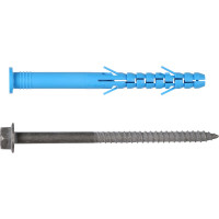 Фасадный дюбель ЕВРОПАРТНЕР ДФ Б 10x115 мм, шуруп ШГ, покрытие ТДЦ 4шт A1 0040 3