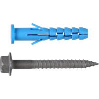 Фасадный дюбель ЕВРОПАРТНЕР ДФ Б 10x60 мм, шуруп ШГ, покрытие ТДЦ 4шт A1 0126 2