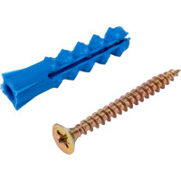 Набор крепления плинтусов VIPкрепеж 8/40 дюбель ежик 15шт/15шт 23906 VIP