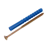 Набор крепления плинтусов VIPкрепеж 10/100 дюбель ежик 4шт/4шт 23020 VIPL