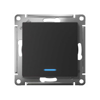 1-клавишный выключатель Systeme Electric ATLASDESIGN с подсветкой, сх.1а, 10АХ, КАРБОН ATN001013