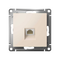Розетка компьютерная Systeme Electric (Schneider Electric) ATLASDESIGN RJ45, БЕЖЕВЫЙ ATN000283