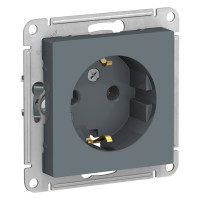 Розетка Systeme Electric (Schneider Electric) ATLASDESIGN с заземлением, 16А, грифель ATN000743