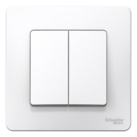 2-клавишный выключатель Systeme Electric ( Schneider Electric) BLANCA С/У, 10А, 250B, БЕЛЫЙ BLNVS010501