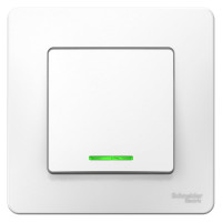 1-клавишный выключатель Systeme Electric BLANCA с подсветкой, 10А, 250B, БЕЛЫЙ BLNVS010111