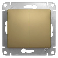 2-клавишный выключатель Systeme Electric (Schneider Electric) GLOSSA, сх.5, 10АХ, титан GSL000451