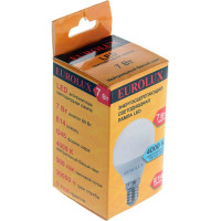 Светодиодная лампа Eurolux LL-E-G45-7W-230-4K-E14/шар, 7Вт, нейтральный, Е14 76/2/6