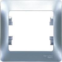1-постовая рамка Systeme Electric GLOSSA АЛЮМИНИЙ GSL000301