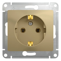 Розетка Systeme Electric (Schneider Electric) GLOSSA с заземлением, 16А, титан GSL000443