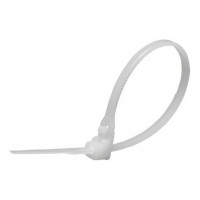 Нейлоновый многоразовый хомут STEKKER 4x150 мм, белый, NYCT40-150 39081