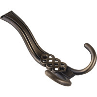 Крючок мебельный трехрожковый KERRON атласная бронза KR-0300-MAB