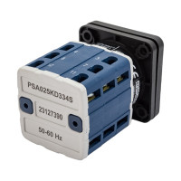 Трехфазный реверсивный переключатель полюсов Emas 1-0-2 25А, PSA025KD334S