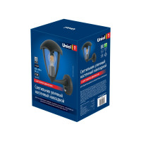 Светильник Uniel UUL-S81A, 60W/E27, SENSOR, IP54, BLACK, уличный, под лампу Е27, с датчиком движения UL-00006813