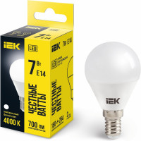 Светодиодная лампа IEK ECO G45 шар 7Вт 230В 4000К E14 LLE-G45-7-230-40-E14