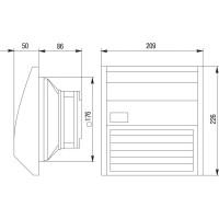 Вентилятор с фильтром IEK 102 куб.м./час IP55 YCE-FF-102-55