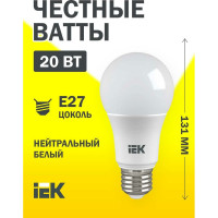 Светодиодная лампа IEK ECO A70 20 Вт 230 В 4000 К E27 LLE-A60-20-230-40-E27
