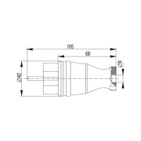 Прямая вилка IEK ВБп3-1-0м ОМЕГА IP44 красная PKR01-016-2-K04