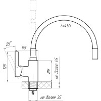 Смеситель для кухни stMira картридж 35 мм, белый/хром 5098-3