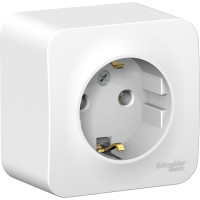 Розетка Systeme Electric BLANCA, открытой установки, с заземлением, без шторок, белый BLNRA010111