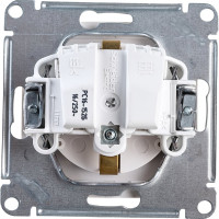 Розетка Systeme Electric W59 AQUA, с заземлением, со шторками, 16А, IP44, белый RS16-152B-1-86