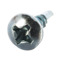 Саморез клоп VIPкрепеж белый, полусфера, сверло, 3.5х9.5 23 шт 10203 VIP