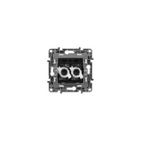 Розетка Legrand компьютерная двойная RJ45 категория 5e UTP Legrand Etika алюминий 672455