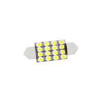 Автолампа диод SKYWAY T11C5W 12V 16 SMD блистер c цоколем 41мм 1-контактная белая салон, номер S08201159