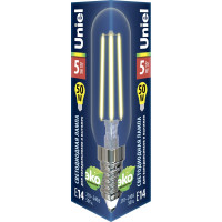 Светодиодная лампа для холодильников и вытяжки Uniel LED-Y25-5W/3000K/E14/CL GLZ04TR UL-00007129