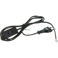 Сетевой шнур с вилкой и выключателем Uniel UCX-C10/02A-170, BLACK, 2А, 500Вт, 1,7м UL-00004429