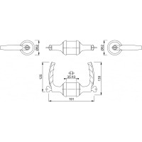 Замок с ручкой Hoppe HCS A1530 Atlanta KEY/KEY F1-2 серебристый 65808