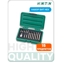 Набор вставок (бит) HEX HONITON, 10 мм, 15 предметов BT-4015HXB В0000000173993