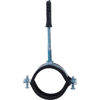 Металлический сантехнический хомут для труб со шпилькой и дюбелем СВК 60-64, 2 дюйма, гайка М8 SVK-F050М8 Н0000012914