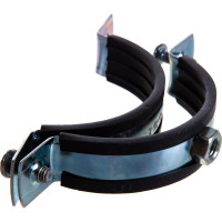Металлический сантехнический хомут для труб со шпилькой и дюбелем СВК 73-80, 2 1/2 дюйма, гайка М8 SVK-F065М8 Н0000004451