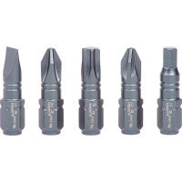 Набор бит с ручкой 5 шт, PH2, PZ2, SL5.5, H4, T30 Mr. Logo D100-5