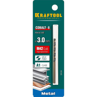 Сверло по металлу COBALT HSS-Co 8% сталь М42 (3х61 мм) Kraftool 29656-3