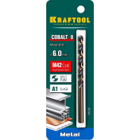 Сверло по металлу COBALT HSS-Co 8% сталь М42 (6х93 мм) Kraftool 29656-6
