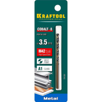 Сверло по металлу COBALT HSS-Co 8% сталь М42 (3.5х70 мм) Kraftool 29656-3.5