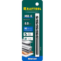 Сверло по металлу HSS-G сталь М2 (6х93 мм) Kraftool 29651-6