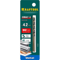 Сверло по металлу COBALT HSS-Co 8% сталь М42 (4.2х75 мм) Kraftool 29656-4.2