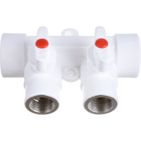 Коллектор с шаровыми кранами LAMMIN PPR ВР 32х1/2х2  Lm31082215032