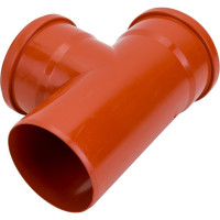 Тройник для наружной канализации Flextron 110х110мм 87° грудусов SVK-KN70111187 Н0000000749