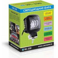 Светодиодная фара Вымпел WL-330 квадратная металлический корпус, LENS, 3 LED, 45W 5204